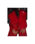 Mitaines Mohair tréfles strass  rouge Ariane Lespire