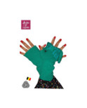 Mitaines vert Noeud Papillons laine bouillie Ariane Lespire