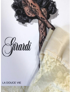 Bas jarretière dentelle tullée la douce vie noir 2