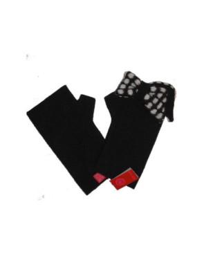  Mitaines noeud  Papillon fushia Ariane Lespire laine bouilie