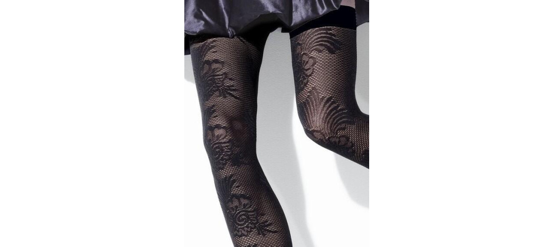 Bas up girardi microfibre opaque à fleur ton sur ton