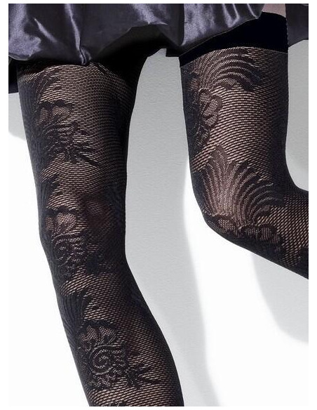 Bas up girardi microfibre opaque à fleur ton sur ton