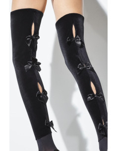 cuissarde sexy en velours ruban noir 2