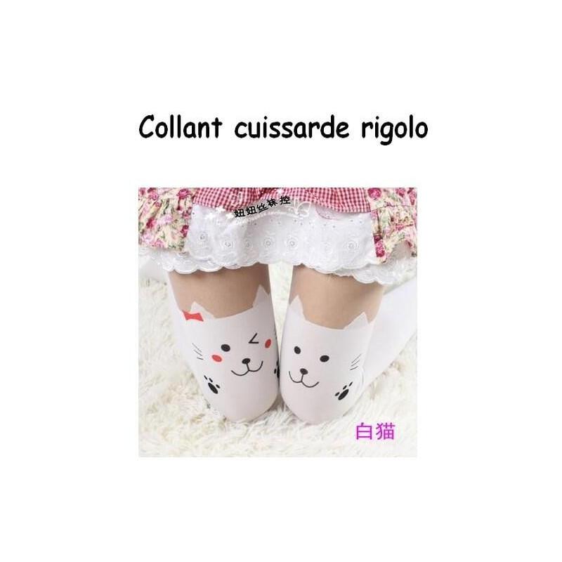 Collant cuissarde Chat Manga