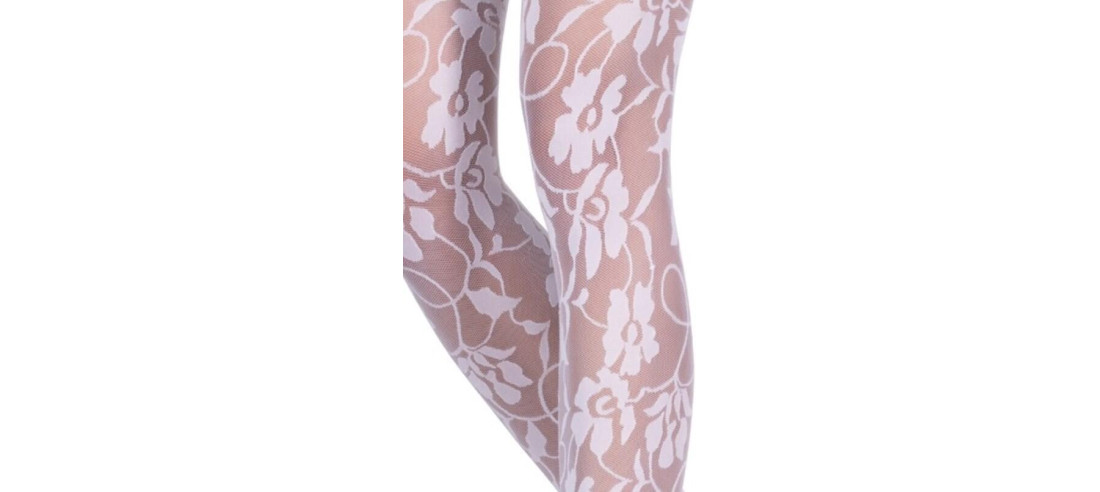 collant dentelle blanche