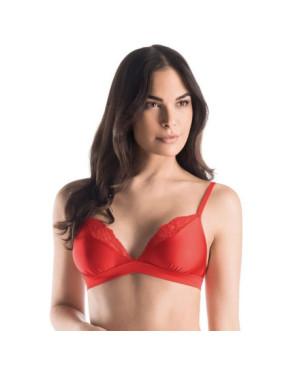  Triangle dentelle et Satin Hanro triange rouge