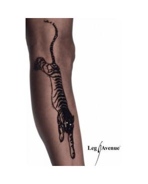  Collant Tatouage Tigre Leg Avenue détail
