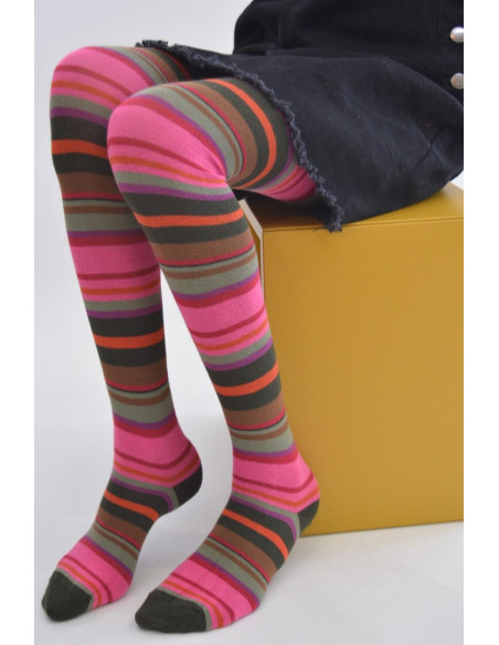 collant rayures multi hiver pour enfants