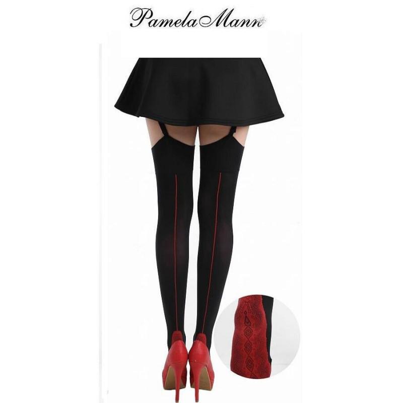 Bas Opaque Couture rouge Pamela Mann
