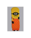 Chaussettes Minions Cyclopes orange à pois