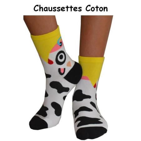 chaussettes Vache Rigolote coton