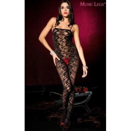 Combinaison effet tatouage Music Legs