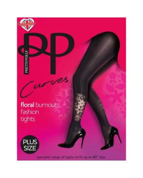 Collant Curves Pretty Polly opaque flowers