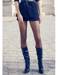 Collant tulle plumetis noir 2