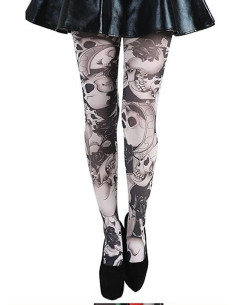 Pamela Mann Femme Collant imprimé Riley Skull Pamela Mann