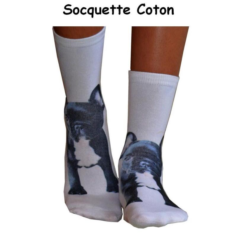 Chaussettes imprimées Pug Rigolos