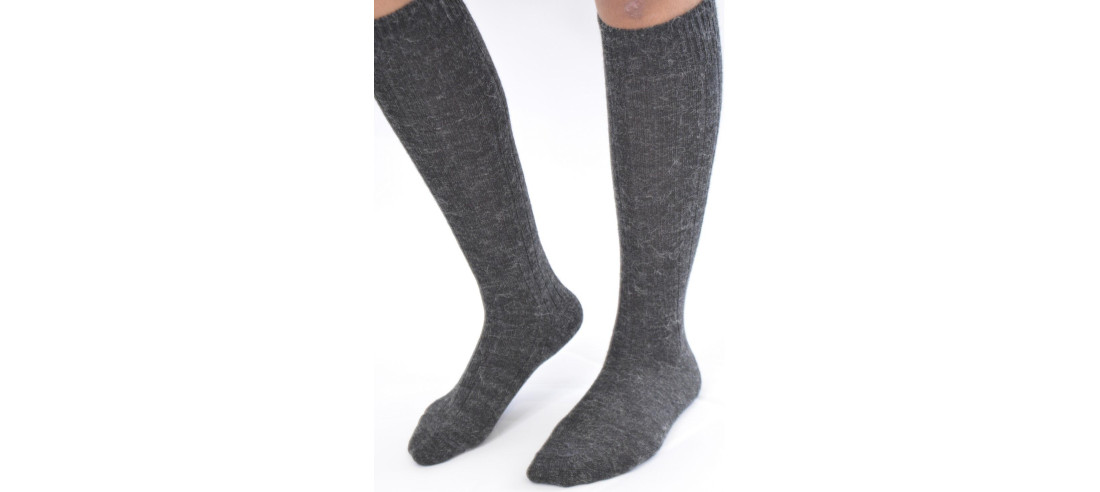 Chaussettes hautes laine alpaga