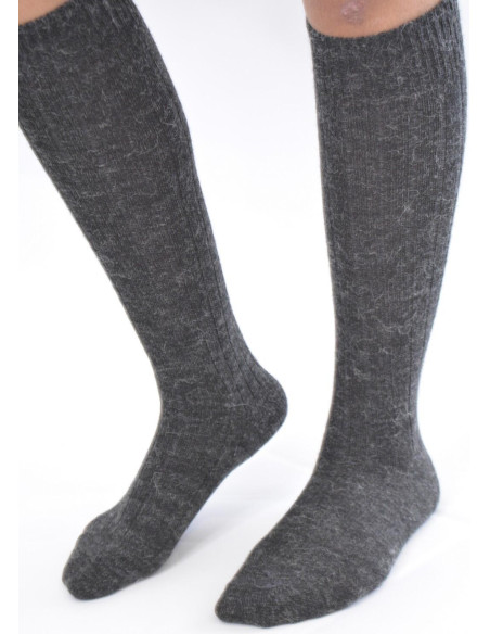 Chaussettes hautes laine alpaga