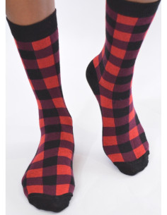 chaussettes carreaux rigolos noirs 2