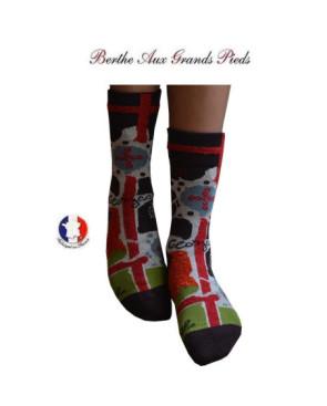 chaussettes Berthe aux grands pieds croix de saint Georges