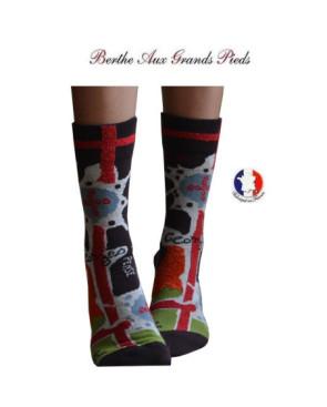  chaussettes Berthe aux grands pieds croix de saint Georges