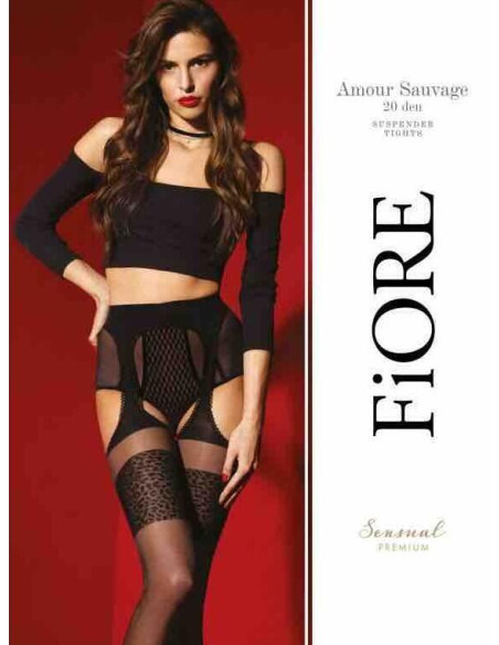 Collant porte jarretelle amour sauvage