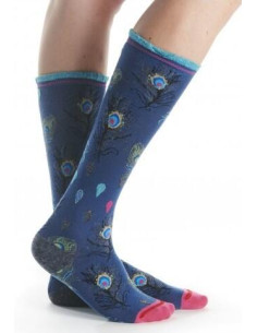 Chaussettes hiver fil de jour saphir angora 2