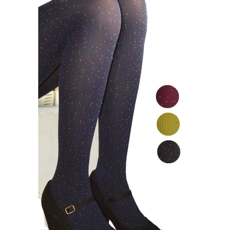 Collant Opaque Plumetis Multicouleur