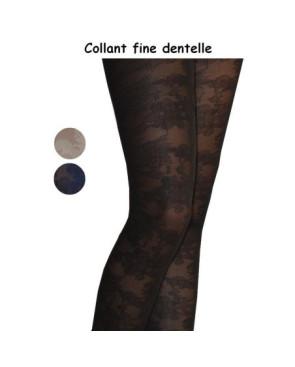 collant fine dentelle à fleurs Les Petits Caprices