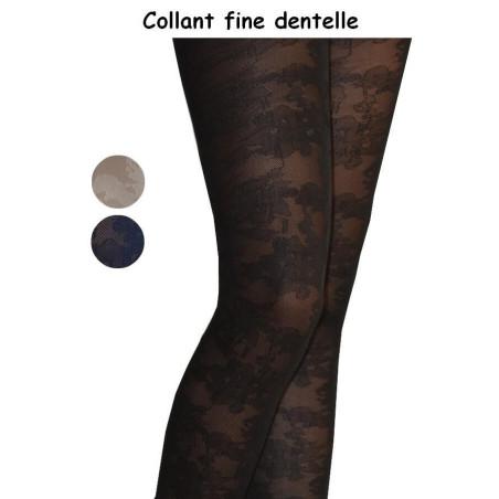 collant fine dentelle à fleurs Les Petits Caprices
