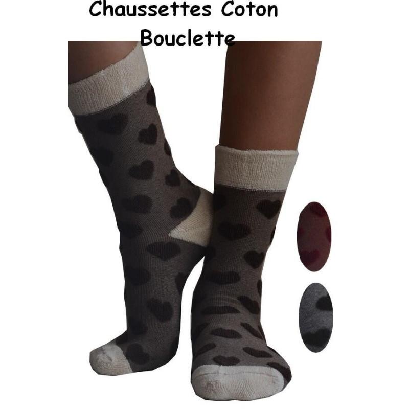 Chaussettes Coeurs Bouclette Classique