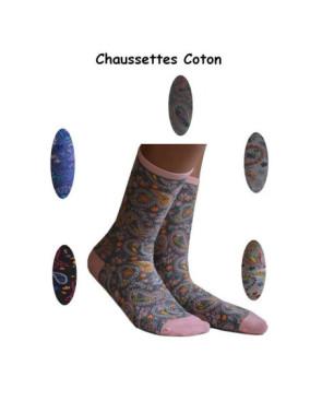 Chaussettes LPC perles abstraites choix de couleurs