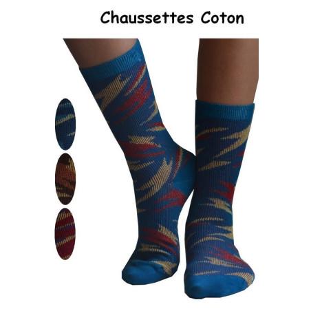  Chaussettes Coton Eclairs psychédélique 4 sasssortis