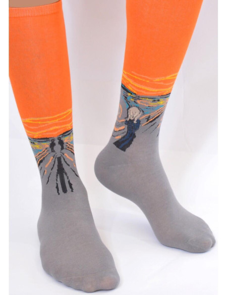 Chaussettes selon le tableaux de Munch le cri