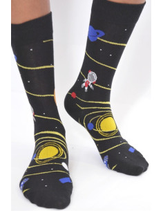 Chaussettes Fantaisie orbite et satelitte 2
