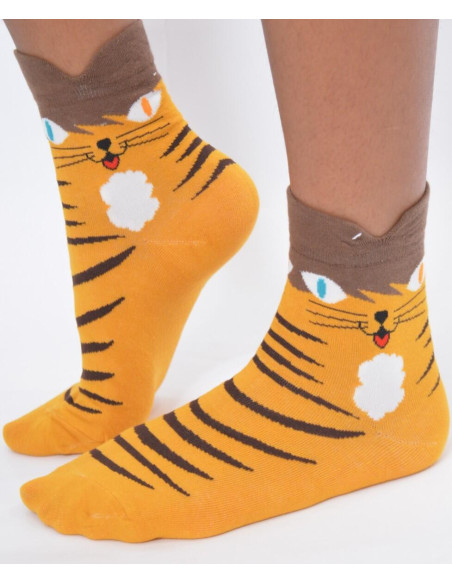 Chaussettes chats tigre