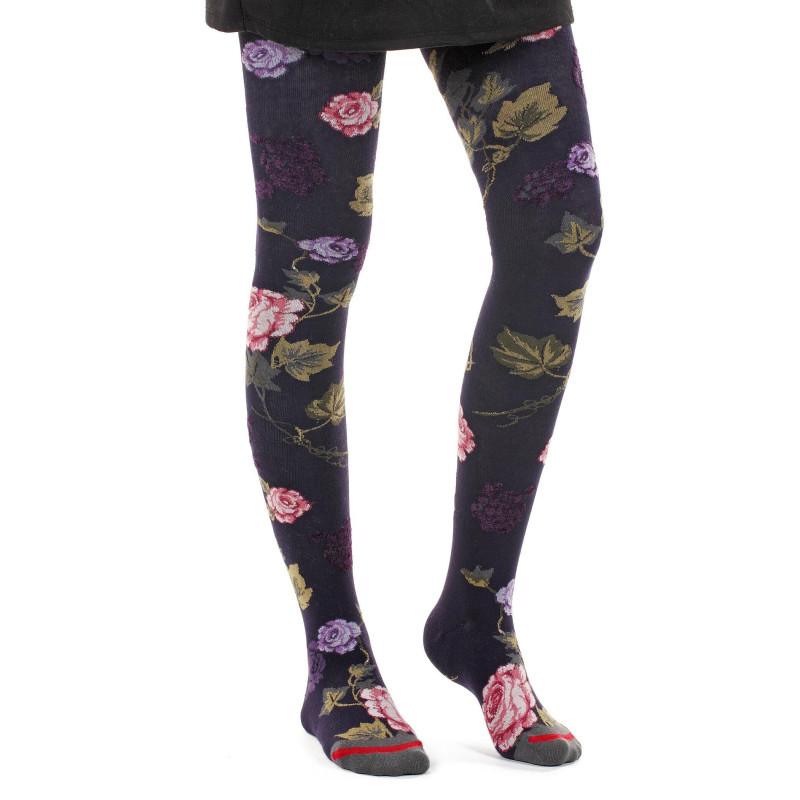  Collant Fil de joie  Chaud Rosier prune