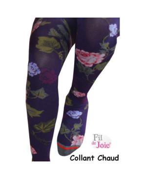 Collant Fil de joie  Chaud Rosier prune