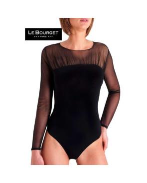 Body Le Bourget Col tulle plissé
