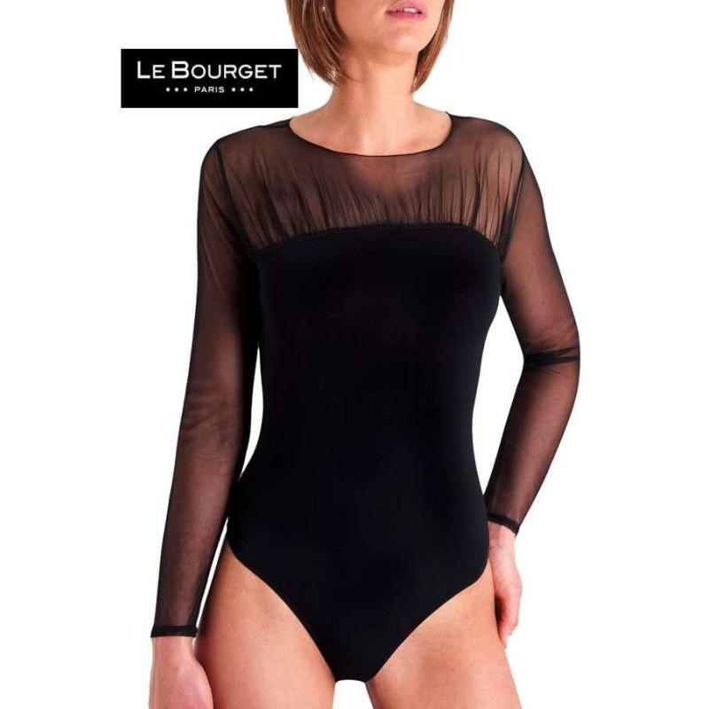 Body Le Bourget Col tulle plissé