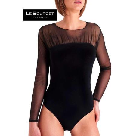 Body Le Bourget Col tulle plissé