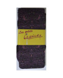 collant coton dentelle fleurie prune