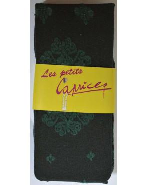  Collant vert forêt dentelle de coton sans pieds