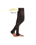 Collant nuit noire dentelle de coton sans pieds