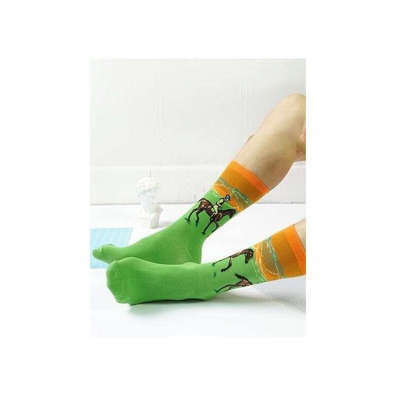 Chaussettes tableau Le Jockey de Marz art socks