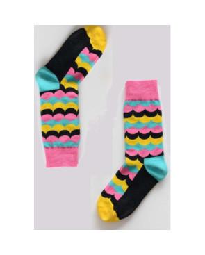  Chaussettes Vagues Psychédéliques rose