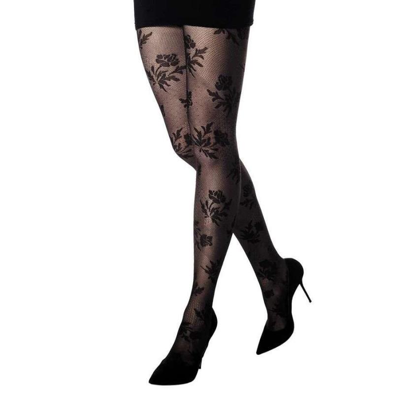  Collant Emilio Cavallini dentelle tullée  noir