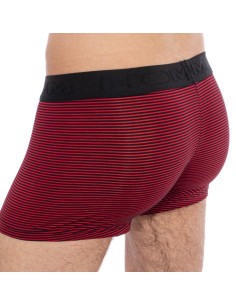 Boxer élégant Ho1 fines rayures rouges