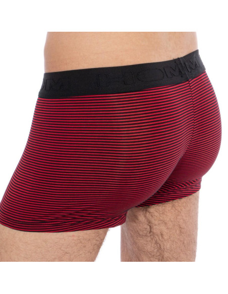 Boxer élégant Ho1 fines rayures rouges