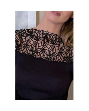 Top Moretta Entrelac de dentelle